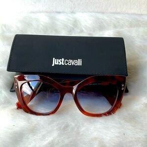 Just Cavalli Havana Shaded Sunglasses with Case